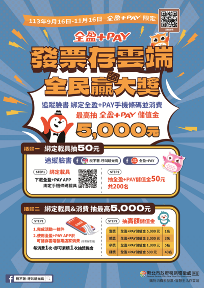 發票存雲端全民贏大獎